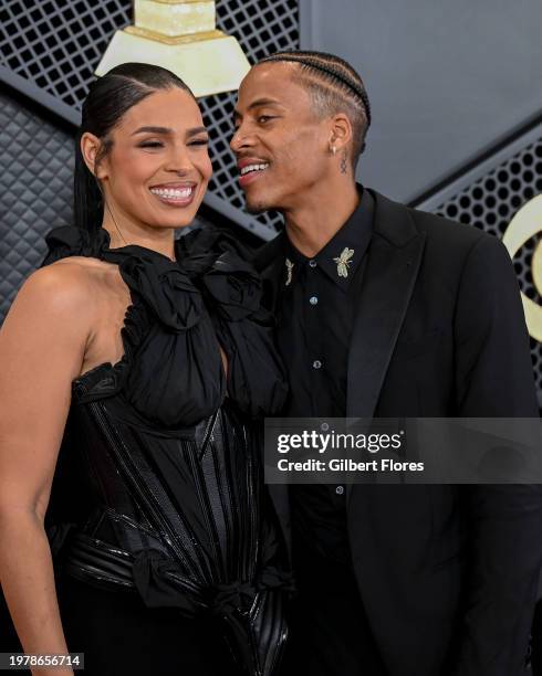 Jordin Sparks and Dana Isaiah at the 66th Annual GRAMMY Awards held at Crypto.com Arena on February 4, 2024 in Los Angeles, California.