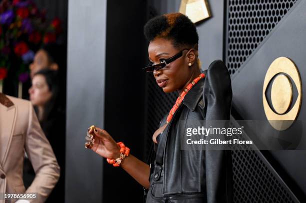 Folake Olowofoyeku at the 66th Annual GRAMMY Awards held at Crypto.com Arena on February 4, 2024 in Los Angeles, California.