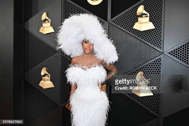 Singer Summer Walker arrives for the 66th Annual Grammy Awards at the Crypto.com Arena in Los Angeles on February 4, 2024.