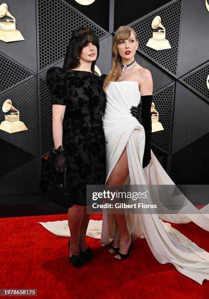 Lana Del Rey and Taylor Swift at the 66th Annual GRAMMY Awards held at Crypto.com Arena on February 4, 2024 in Los Angeles, California.