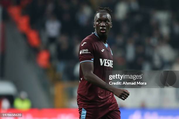 Batista Mendy of Trabzonspor looks on during the Turkish Super League match between Besiktas and Trabzonspor at Vodafone stadium on February 4, 2024...