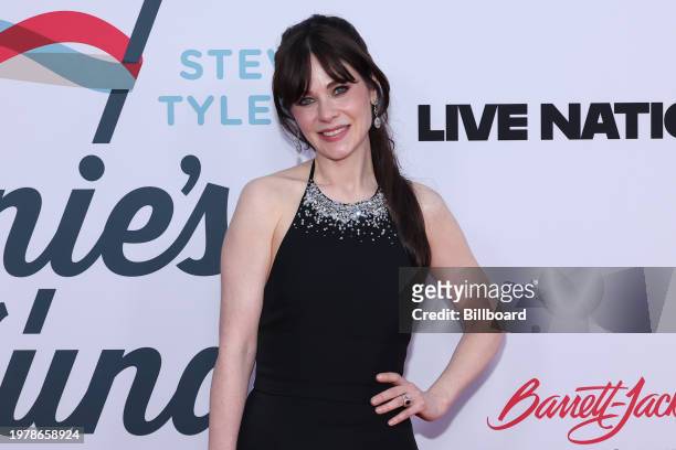 Zooey Deschanel at the 5th Jam for Janie GRAMMY Awards Viewing Party held at the Hollywood Palladium on February 4, 2024 in Los Angeles, California.