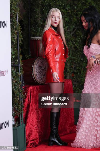 Anya Taylor-Joy and Kauna Morrison at the 5th Jam for Janie GRAMMY Awards Viewing Party held at the Hollywood Palladium on February 4, 2024 in Los...