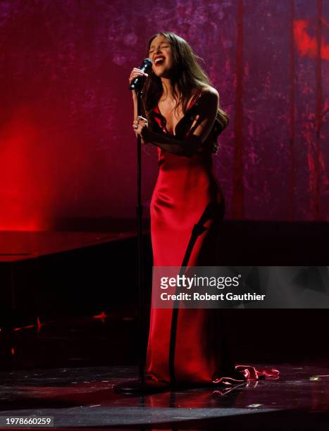 Los Angeles, CA Olivia Rodrigo at the 66th Grammy Awards held at the Crypto.com Arena in Los Angeles, CA, Sunday, Feb. 4, 2024.