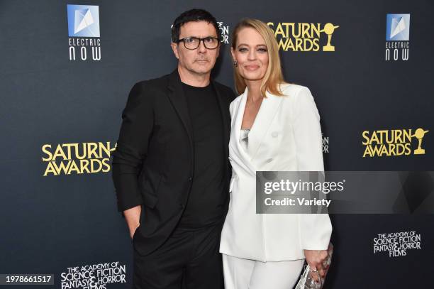 Christophe Émé and Jeri Ryan at the 51st Annual Saturn Awards held at the Los Angeles Marriott Burbank Airport on February 4, 2024 in Burbank,...