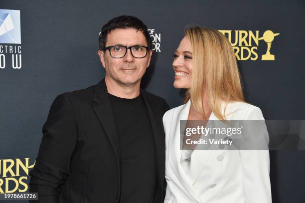 Christophe Émé and Jeri Ryan at the 51st Annual Saturn Awards held at the Los Angeles Marriott Burbank Airport on February 4, 2024 in Burbank,...