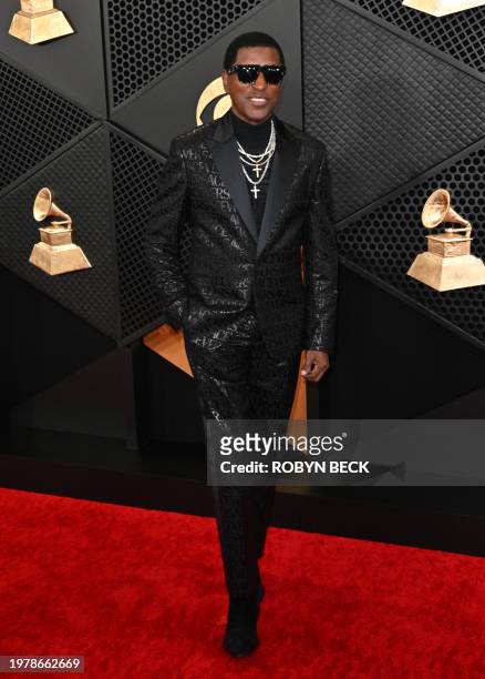 Singer songwriter Kenneth "Babyface" Edmonds arrives for the 66th Annual Grammy Awards at the Crypto.com Arena in Los Angeles on February 4, 2024.