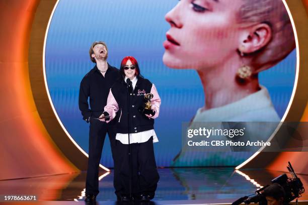 Billie Eilish and Finneas at The 66th Annual Grammy Awards, airing live from Crypto.com Arena in Los Angeles, California, Sunday, Feb. 4 on the CBS...