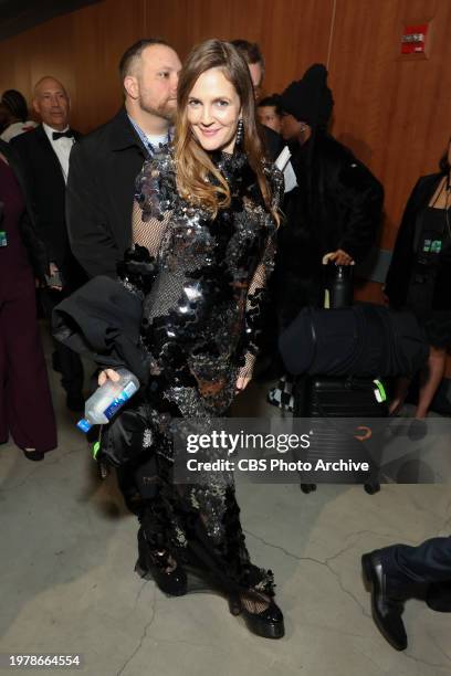 Drew Barrymore at The 66th Annual Grammy Awards, airing live from Crypto.com Arena in Los Angeles, California, Sunday, Feb. 4 on the CBS Television...