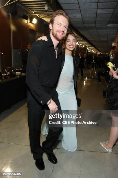 Finneas and Claudia Sulewski at The 66th Annual Grammy Awards, airing live from Crypto.com Arena in Los Angeles, California, Sunday, Feb. 4 on the...