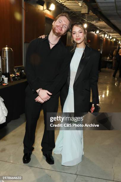 Finneas and Claudia Sulewski at The 66th Annual Grammy Awards, airing live from Crypto.com Arena in Los Angeles, California, Sunday, Feb. 4 on the...