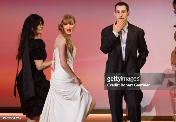 Los Angeles, CA Taylor Swift reacts to Album of the Year at the 66th Grammy Awards held at the Crypto.com Arena in Los Angeles, CA, Sunday, Feb. 4,...