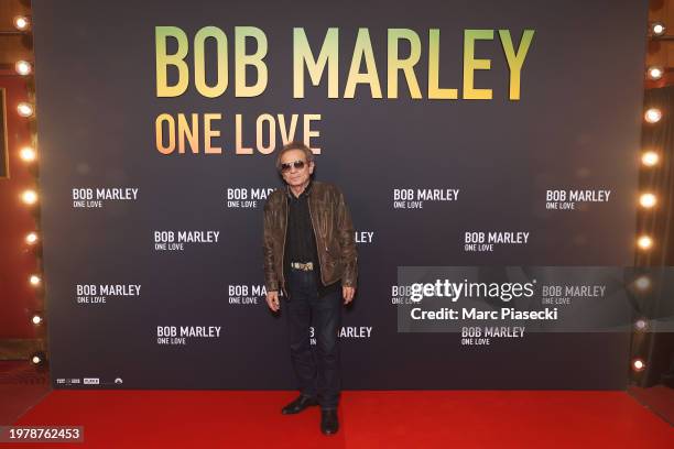 Philippe Manoeuvre attends the Paris Premiere of "Bob Marley: One Love" at Le Grand Rex on February 01 in Paris, France.