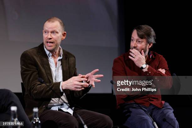 Robert Webb and David Mitchell attend the 20th Anniversary Screening and Q&A of "Peep Show" at BFI Southbank on February 01, 2024 in London, England.