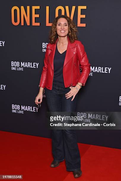 Marie-Sophie Lacarrau attends the "Bob Marley : One Love" premiere at The Grand Rex on February 01, 2024 in Paris, France.