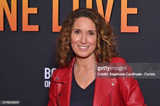 Marie-Sophie Lacarrau attends the "Bob Marley : One Love" premiere at The Grand Rex on February 01, 2024 in Paris, France.