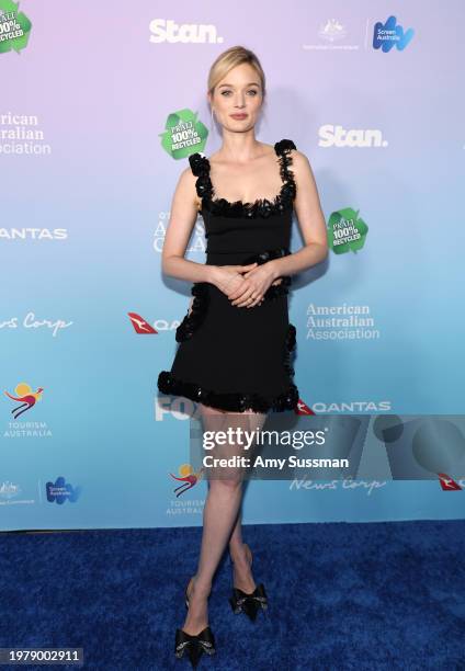 Bella Heathcote attends the 21st Annual G'Day USA Arts Gala at Skirball Cultural Center on February 01, 2024 in Los Angeles, California.