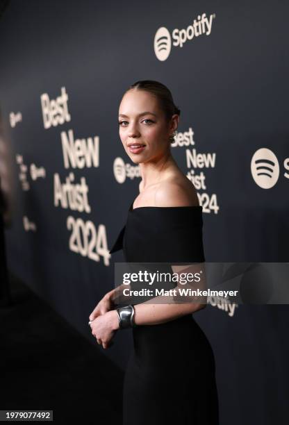 Claudia Sulewski attends Spotify's 2024 Best New Artist Party at Paramount Studios on February 01, 2024 in Los Angeles, California.