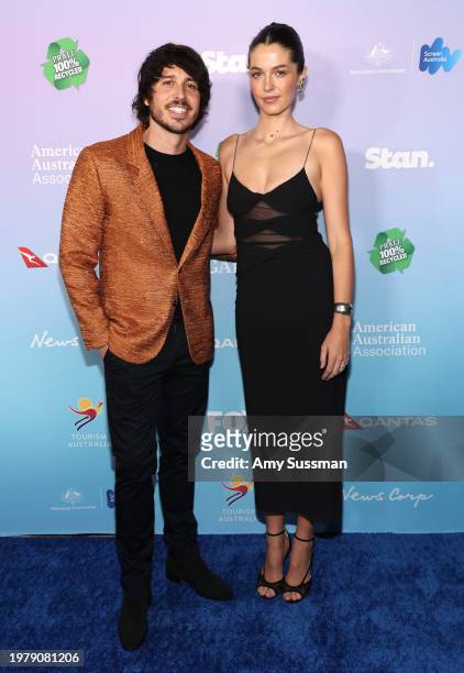 Morgan Evans and Kita Alexander attend the 21st Annual G'Day USA Arts Gala at Skirball Cultural Center on February 01, 2024 in Los Angeles,...