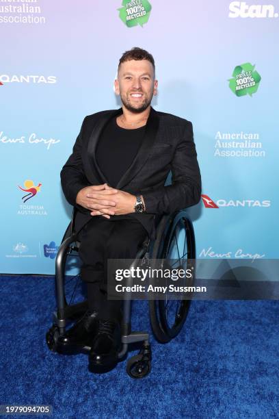 Dylan Alcott attends the 21st Annual G'Day USA Arts Gala at Skirball Cultural Center on February 01, 2024 in Los Angeles, California.