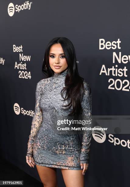 Becky G attends Spotify's 2024 Best New Artist Party at Paramount Studios on February 01, 2024 in Los Angeles, California.