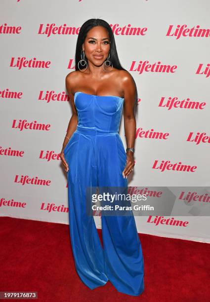 Kenya Moore attends a special screening of Lifetime's "Abducted Off The Street: The Carlesha Gaither Story" at IPIC Atlanta on February 01, 2024 in...
