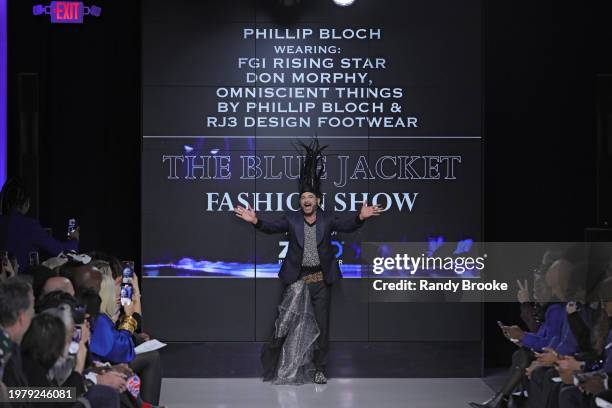 Phillip Bloch walks the runway during the 8th Annual Blue Jacket Fashion Show at Moonlight Studios on February 01, 2024 in New York City.