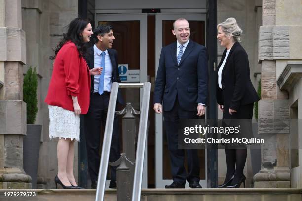 First Minister of Northern Ireland, Michelle O'Neill , and Deputy First Minister of Northern Ireland, Emma Little-Pengelly , pose with Prime Minister...