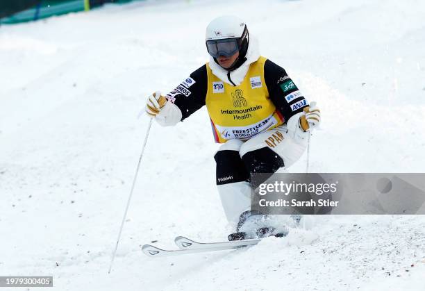 Ikuma Horishima of Team Japan competes during qualifications for the Men's Moguls Competition at the Intermountain Healthcare Freestyle International...