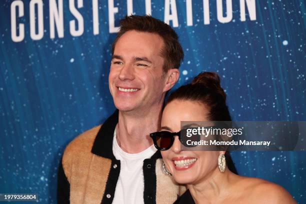 James D'Arcy and Noomi Rapace attends AppleTV+ new drama series "Constellation" photo call at Four Seasons Hotel Los Angeles at Beverly Hills on...