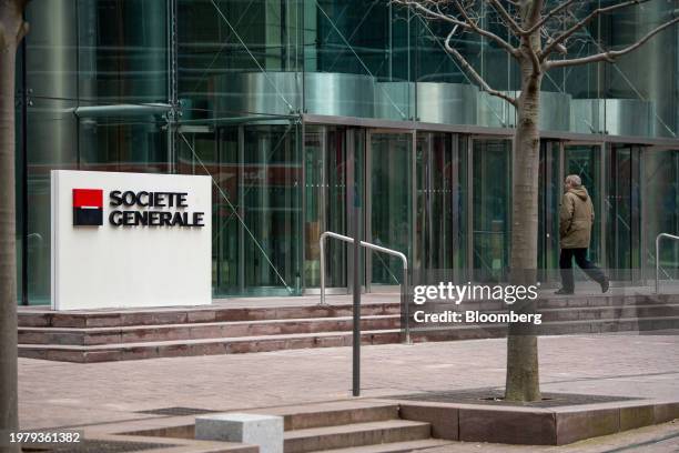 The Societe Generale SA bank headquarters in the La Defense business district of Paris, France, on Monday, Feb. 5, 2024. Societe Generale plans to...