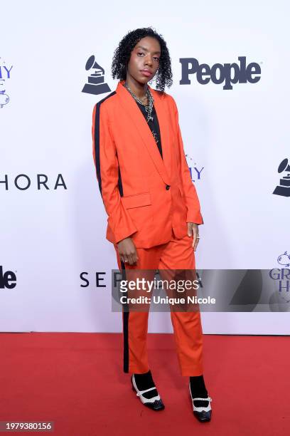 Dua Saleh attends the GRAMMY Influencer Activation at GRAMMY House during the 66th GRAMMY Awards on February 01, 2024 in Los Angeles, California.