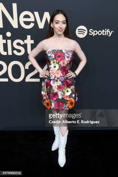 Sasha Anne attends the 2024 Spotify Best New Artist Party at Paramount Studios on February 01, 2024 in Los Angeles, California.