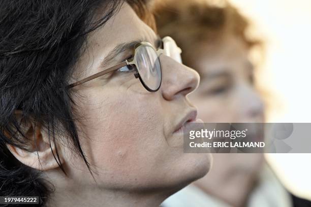 Energy minister Tinne Van der Straeten pictured during a press moment of Groen for the election campaign's kick off and the announce of the party's...