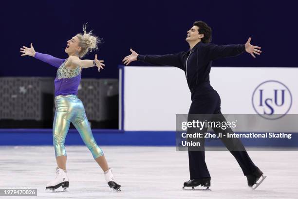 Piper Gilles and Paul Poirier of Canada perform during the Ice Dance Rhythm Dance on day two of the ISU Four Continents Figure Skating Championships...