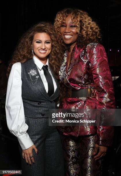 Tori Kelly and Yolanda Adams attend 2024 Recording Academy Honors presented by The Black Music Collective for the 66th GRAMMY Awards on February 01,...