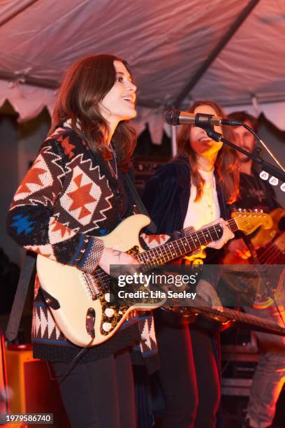 Rebecca Lovell of Larkin Poe performs onstage during Morrison Hotel Gallery and Stand Together Music's The GRAMMY Party Celebrating the Legacy and...