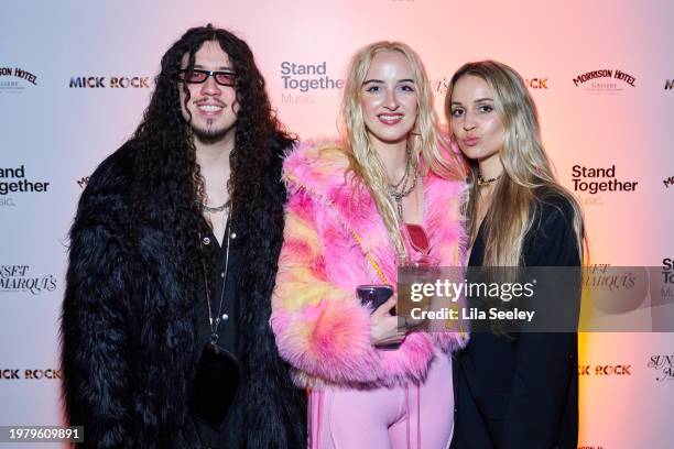 Ruben Salas and Gabrielle Goss attend Morrison Hotel Gallery and Stand Together Music's The GRAMMY Party Celebrating the Legacy and Photography of...