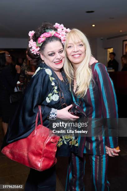 Pati Rock and guest attend Morrison Hotel Gallery and Stand Together Music's The GRAMMY Party Celebrating the Legacy and Photography of Mick Rock at...