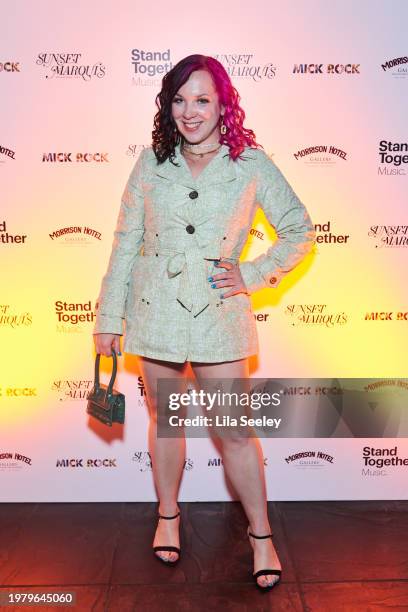 Hope Raney attends Morrison Hotel Gallery and Stand Together Music's The GRAMMY Party Celebrating the Legacy and Photography of Mick Rock at Sunset...