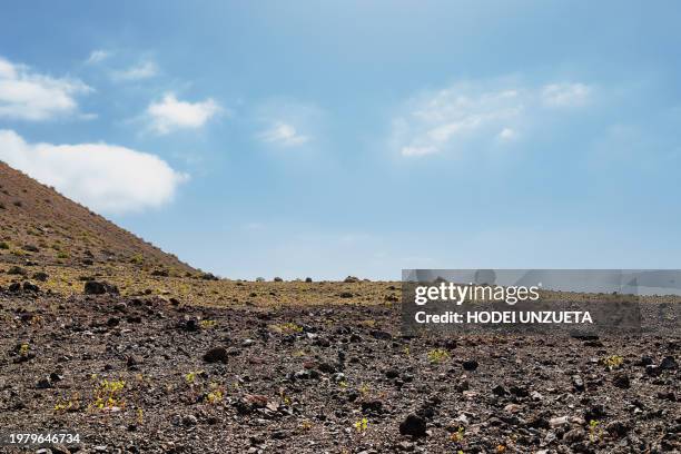 volcanic landscape in lanzarote, canary islands, spain - cave fire stock pictures, royalty-free photos & images