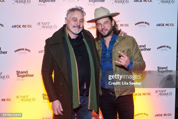 Richard Gilkerson and "Johnny" attend Morrison Hotel Gallery and Stand Together Music's The GRAMMY Party Celebrating the Legacy and Photography of...