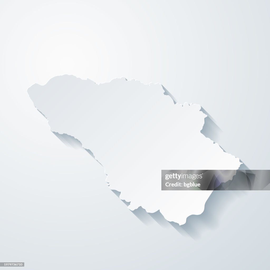 Howard County, Maryland. Map with paper cut effect on blank background
