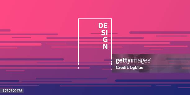 abstract design with horizontal lines and purple gradient - trendy background - sunset timelapse stock illustrations
