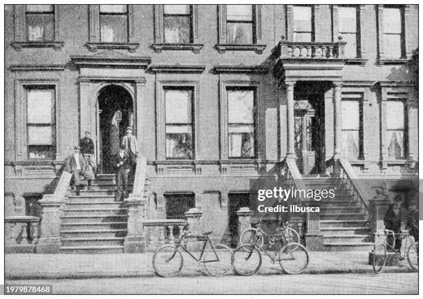 stockillustraties, clipart, cartoons en iconen met sport and pastimes in 1897: cycling clubs, harlem club house - harlem