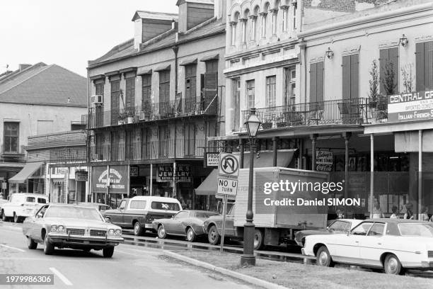 Circulation dans une rue de La Nouvelle-Orléans, en avril 1976.