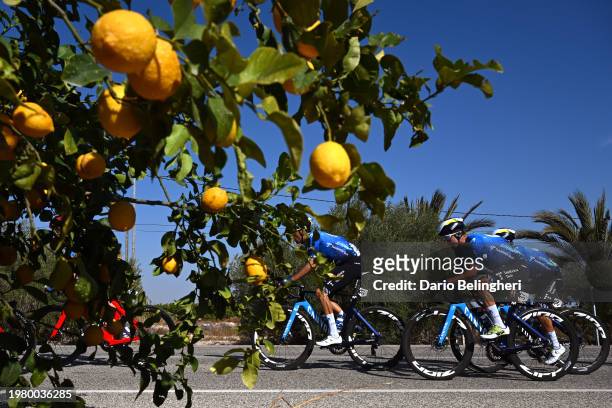 Pelayo Sanchez of Spain and Movistar Team with teammates competes during the 75th Volta a la Comunitat Valenciana 2024, Stage 3 a 161.3km stage from...