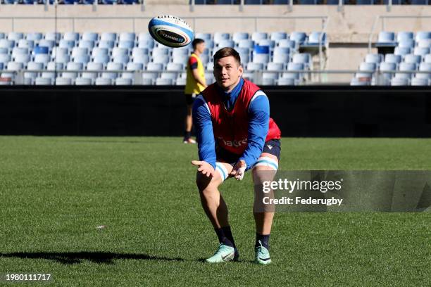 Manuel Zuliani of Italy attends a training session at Stadio Olimpico on February 02, 2024 in Rome, Italy.