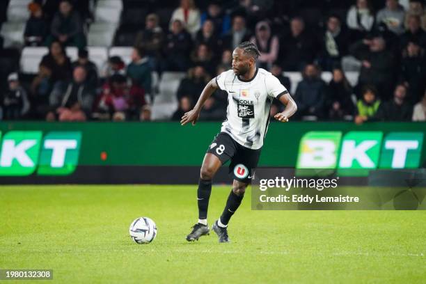 Joseph LOPY of Angers during the Ligue 2 BKT match between Angers Sporting Club de l'Ouest and Rodez Aveyron Football at Stade Jean Bouin on February...