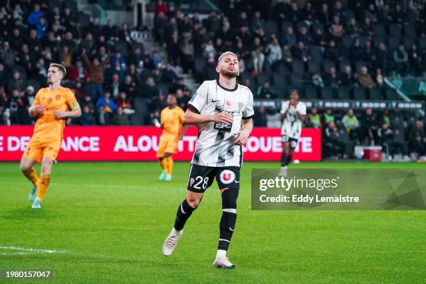 Farid EL MELALI of Angers during the Ligue 2 BKT match between Angers Sporting Club de l'Ouest and Rodez Aveyron Football at Stade Jean Bouin on...